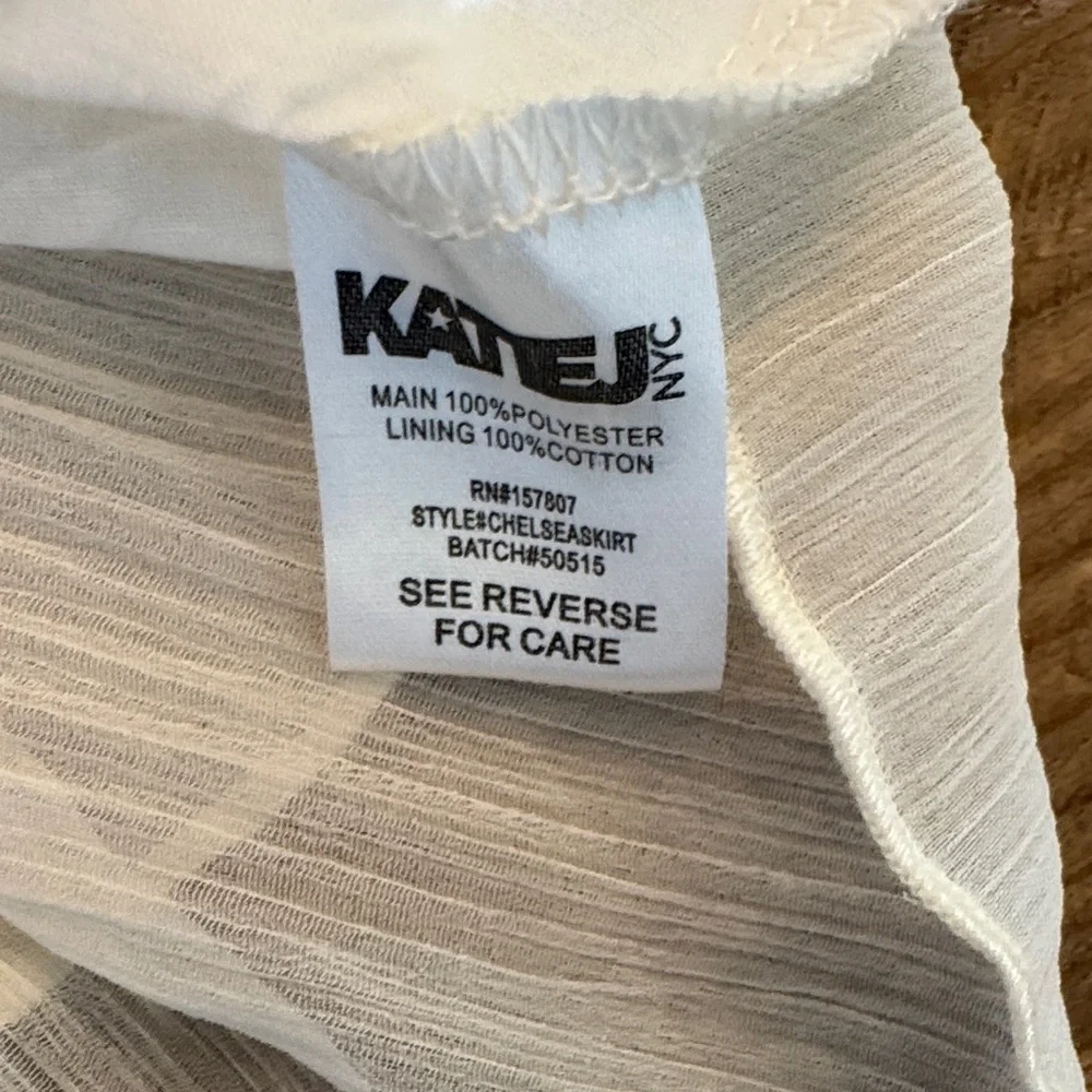 Katie J NYC Cream Layered Kids Skirt